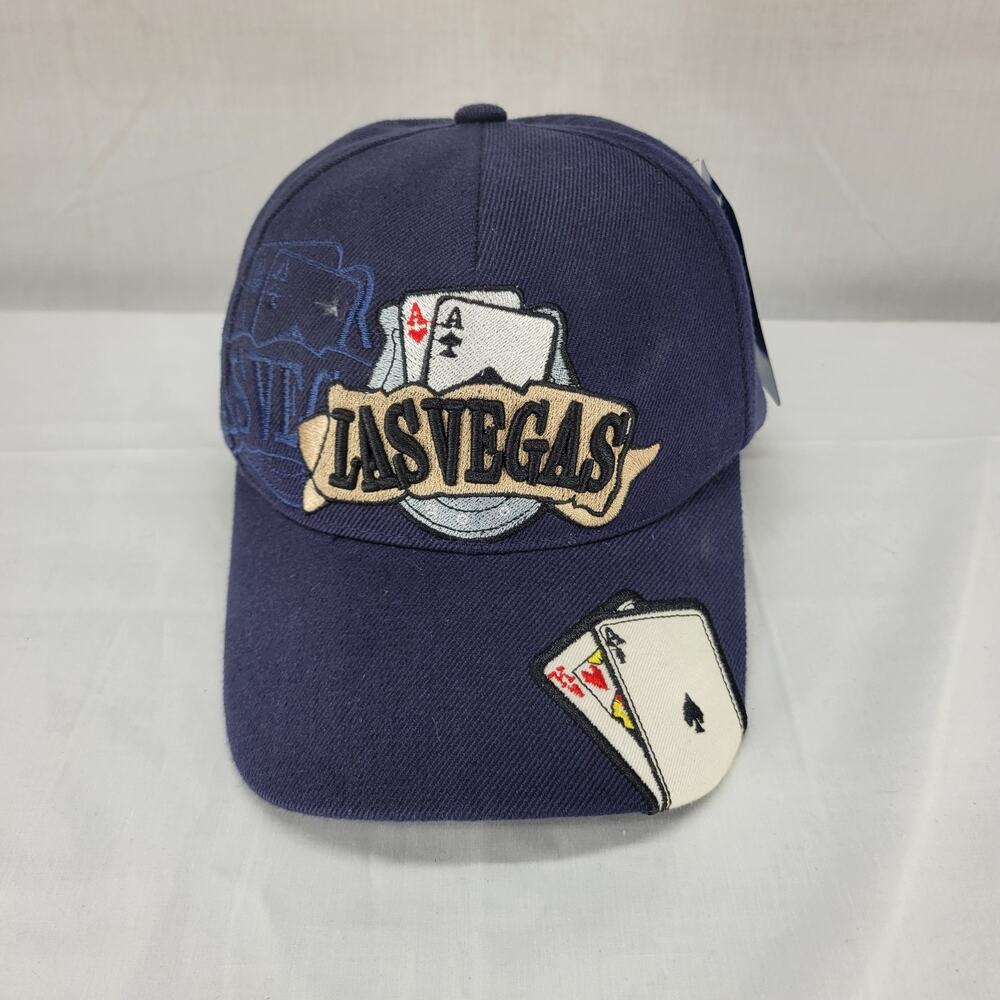 Las Vegas Nevada Embroidered Card Adjustable Snap Back Cap Chelond Wool Acrylic